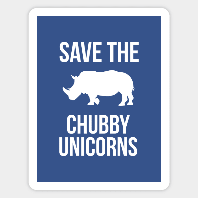 Save The Chubby Unicorns (Rhinoceros) Sticker by N8I